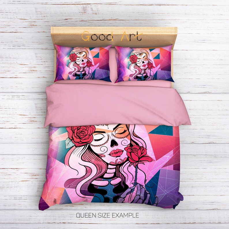 Sugar Skull Bedding Duvet Cover La Rosa Skullday Of The Image 0