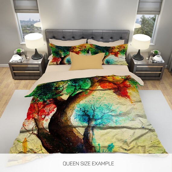 Art Duvet Cover Art Bedding Set Abstract Watercolorabstract Etsy