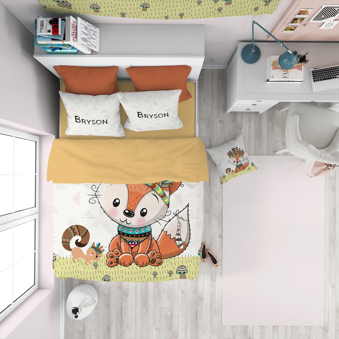 Fox Bedding Toddler Bedding Kid Bedding Animal Bedding Etsy UK