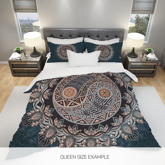 Ying Yang Bedding Ying Yang Duvet Cover Boho Bedding Bohemian