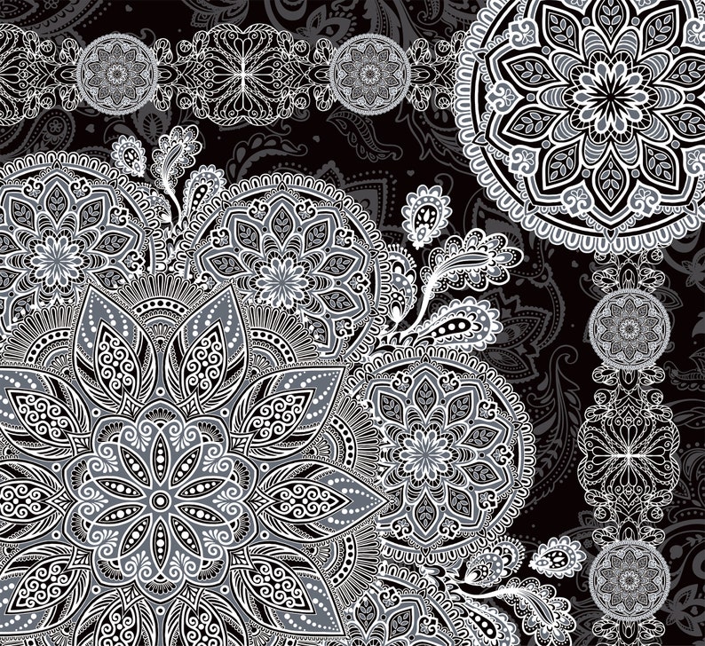 Mandala Comforter, Boho Comforter, Comforter set Queen, Comforter Set King, Black and White Comforter, Boho Home Decor, Hippie Comforter image 6