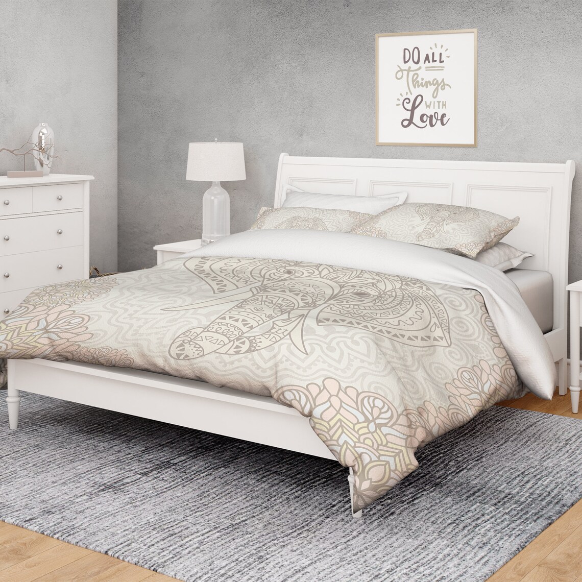 Elephant Comforter Elephant Boho Comforter Indian Comforter Etsy