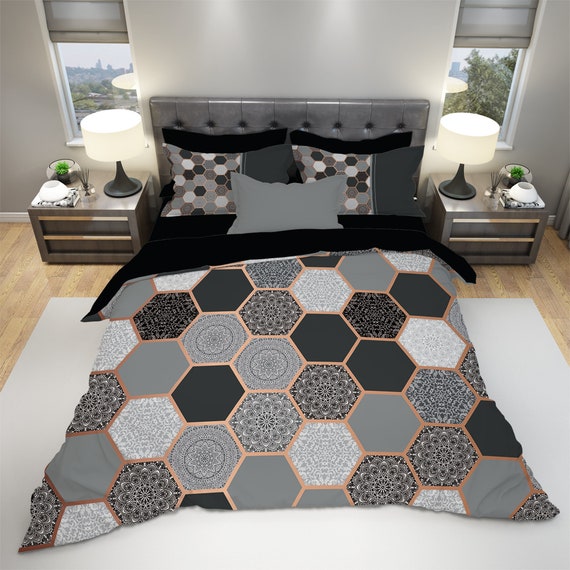 Black Hexagon Bed Sheet Anti-slip Belt Holder, Bedspread Clip