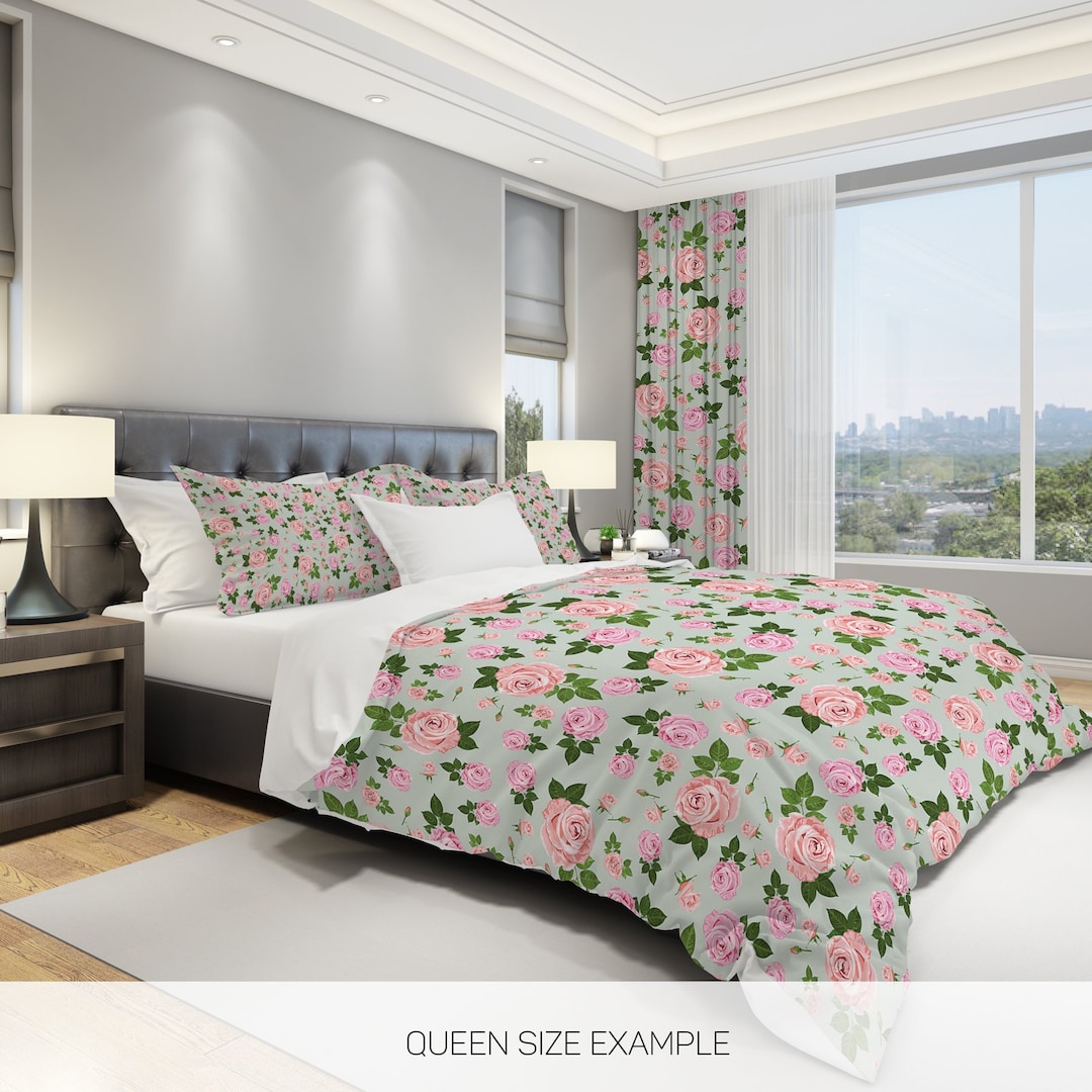 Floral Comforter Vintage Comforter Set Flower Comforter Etsy