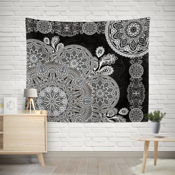 Black and White Wall Tapestry Mandala Wall Tapestry Wall Tapestry Bohemian Tapestry Boho Tapestry Good Art Tapestry G1075 Etsy Canada
