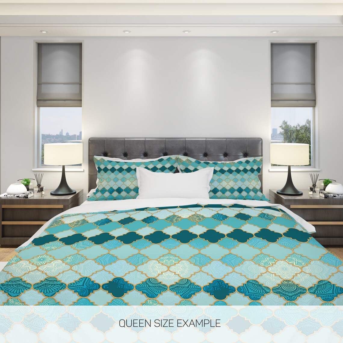 Moroccan Style Bedding Moroccan Decor Marrakech Stencil Etsy