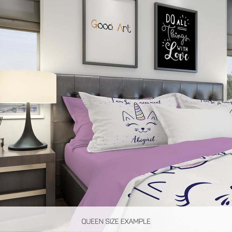 Cat Unicorn Bedding Custom Cat Bedding Custom Unicorn Etsy