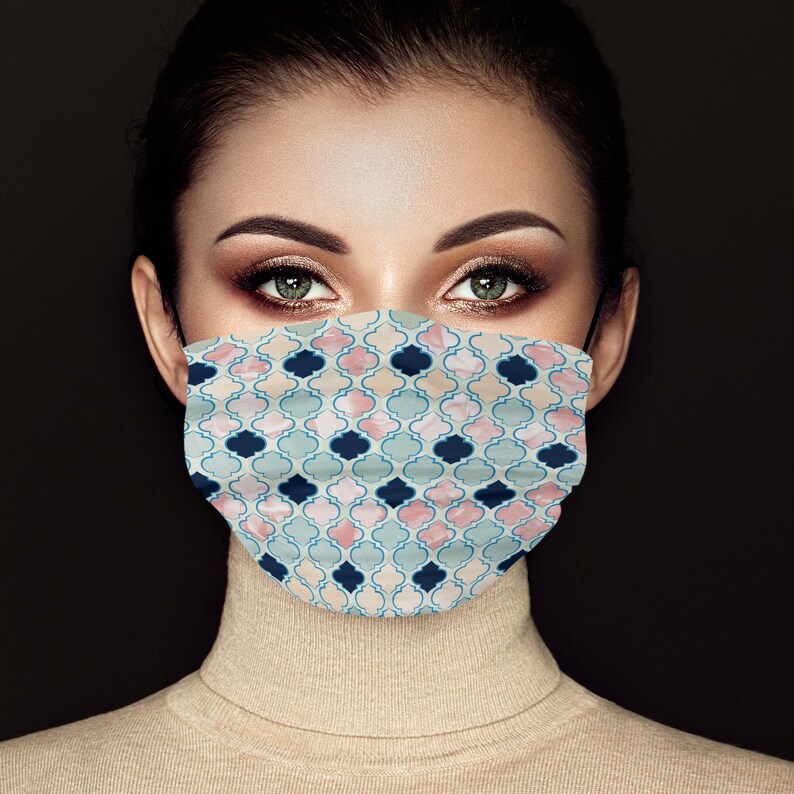 Moroccan Style Face Mask Face Mask with Filter Pocket Face Etsy