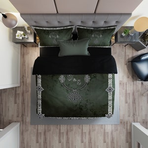 Celtic Comforter, Custom Celtic Comforter, Celtic Duvet, Celtic Bedroom, Tree Of Life Comforter, Initials Comforter, Queen Comforter