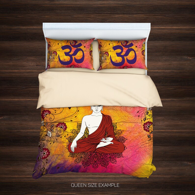 Buddha Bedding Duvet Covers Buddhism Boho Image 0