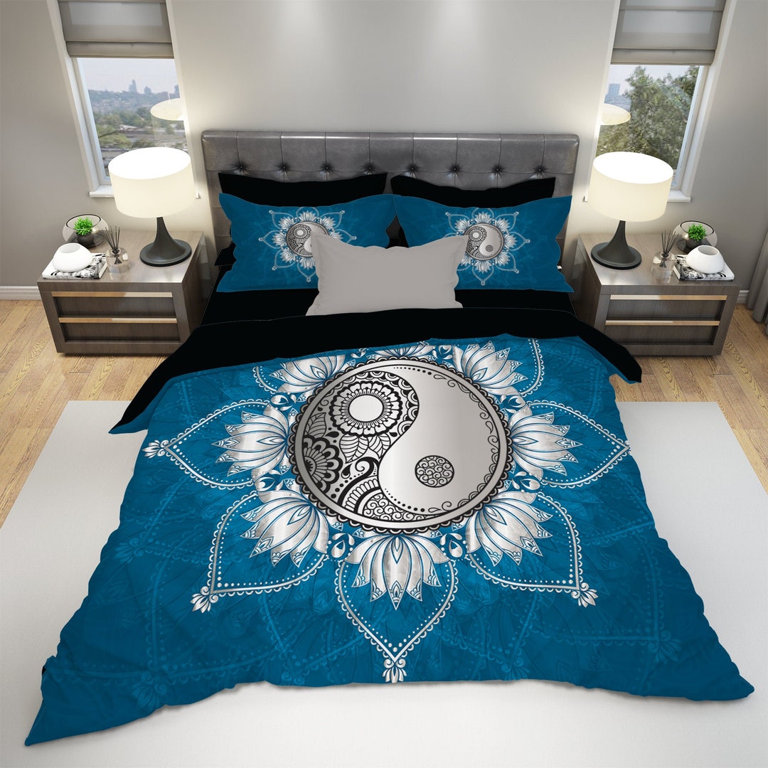 Yin Yang Bedding Set, Yin Yang and Lotus Bedding, Yin Yang King Bedding ...