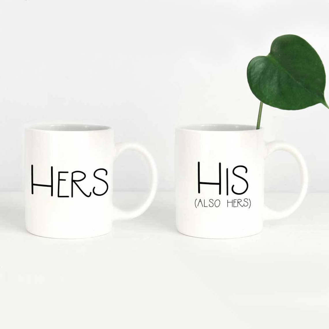 His and Hers Mugs Funny Couples Mug Set Engagement Mug Set Etsy