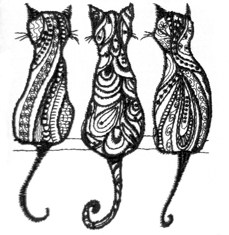 4x4 hoop monochrome machine embroidery designs pack  etsy