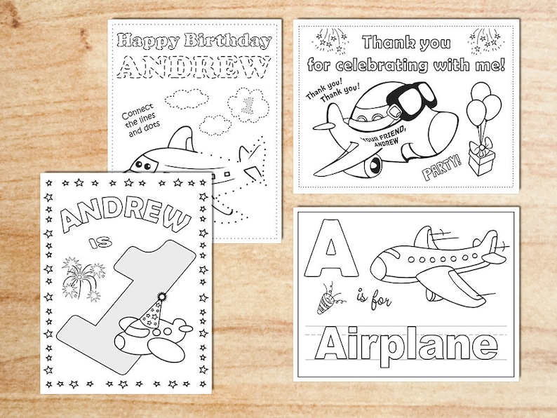 Happy birthday airplane coloring page - menscontrol