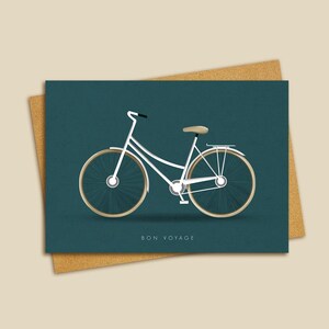 Carte double A6 | Illustration | Vélo blanc