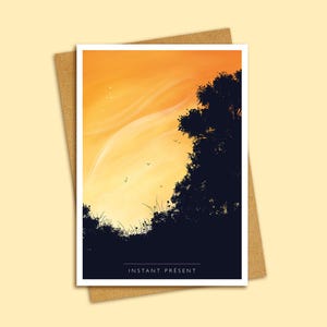 Carte double A6 | Illustration | Instant présent