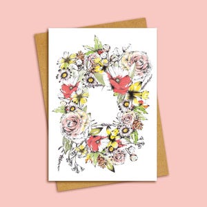 Carte double A6 | Illustration | Fleurs sauvages