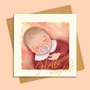 Carte carrée | Illustration | Bébé