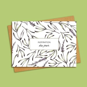 Carte double A6 | Illustration | Fleurs lavande