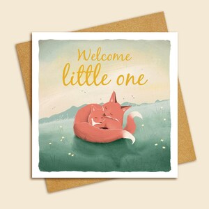 Carte carrée | Illustration | Naissance bébé