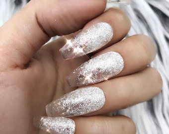 Glitter Ombre Nail Etsy