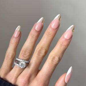 Handmade- Rose Cream Brulee | Press On Nails | Any Shape | Fake Nails | False Nails | Glue On Nails