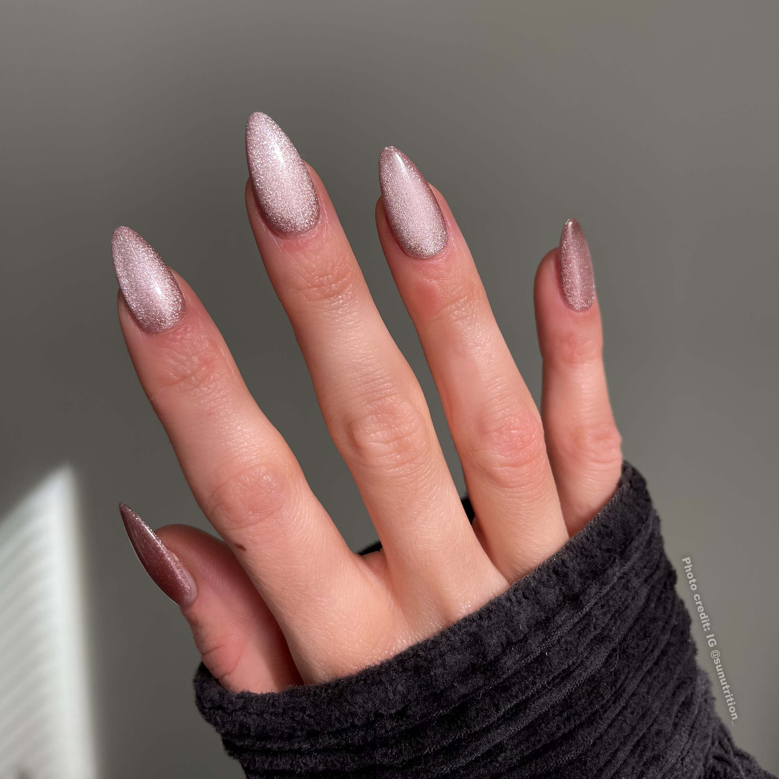 Layer Neails Chiffon Layer Natural Cat Eye Effect Press on Nails | Any Shape | Fake ...