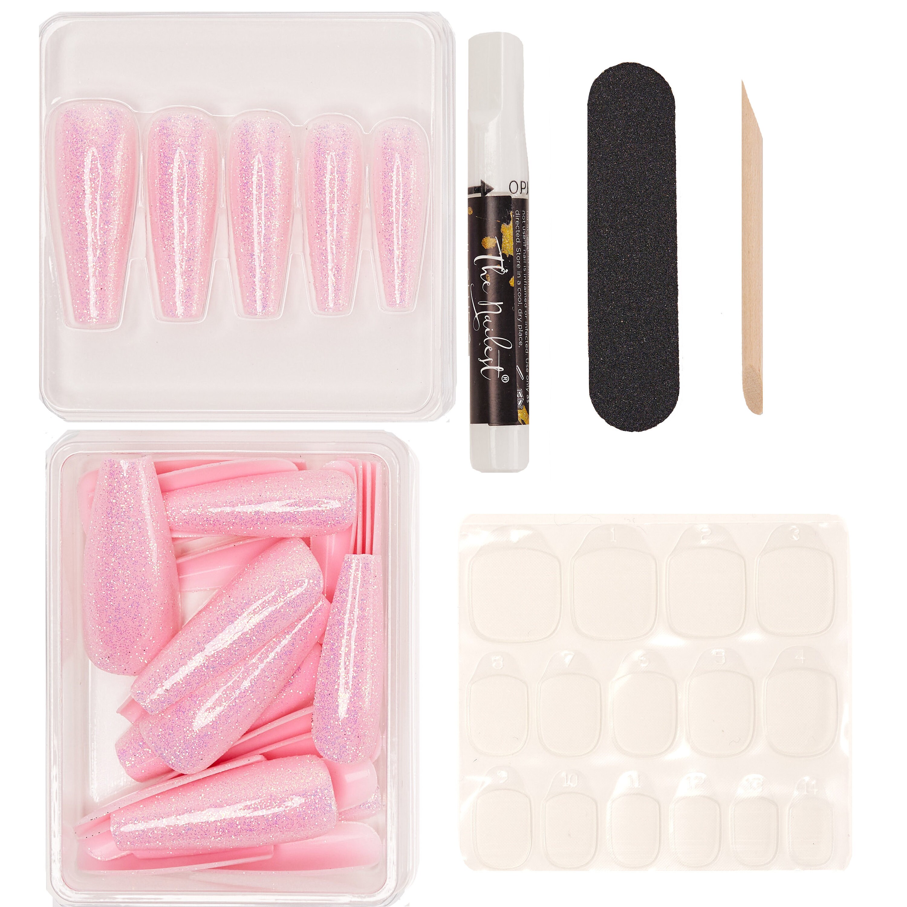 500 Stück XXL Nagelspitzen, C-Kurve, Konisch – Weiß, 10 Größen