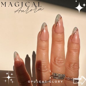 Magical Aurora Collection- Opulent Glory | Press On Nails | Any Shape | Fake Nails | False Nails | Glue On Nails