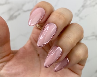 Rosie Gold Goddess Press On Nails | Any Shape | Fake Nails | False Nails | Glue On