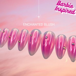 Barbie Inspired Collection- Enchanted Blush | Press On Nails | Fake Nails | False Nails | Glue On Nails | Bridal Nails | The Nailest