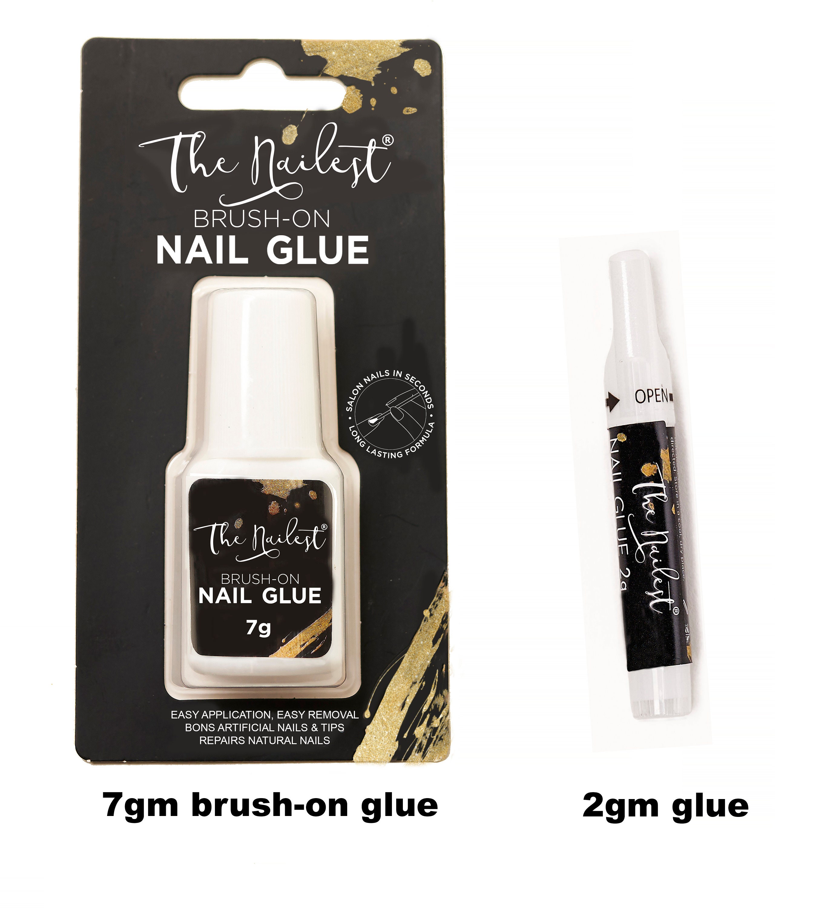 Artificial Full Cover Fake Nails Tips with nail Glue for Home DIY Nail  Salon-03