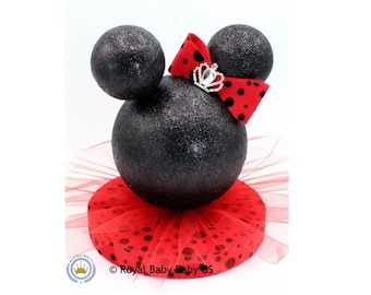 Minnie Mouse Table Centerpiece: Glitter Foam Birthday Party Decor