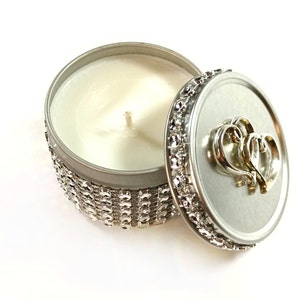 Bridal Shower Soy Wax Candle Favor: Wedding Cake Scent - 2oz Tin