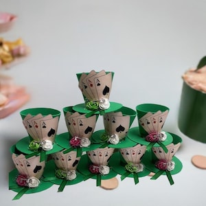 Alice in Wonderland Party Favor Boxes: Mad Hatter Tea Party Decorations 1pc image 2