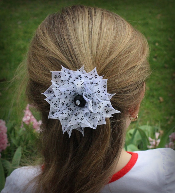 Wedding Flower Girl Hair Clips Wedding White Flower Girl Hair Etsy