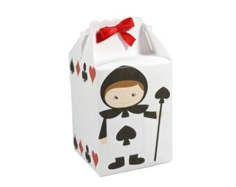 Alice in Wonderland Favor Box: Personalized Tea Party Gift Box (6pcs)