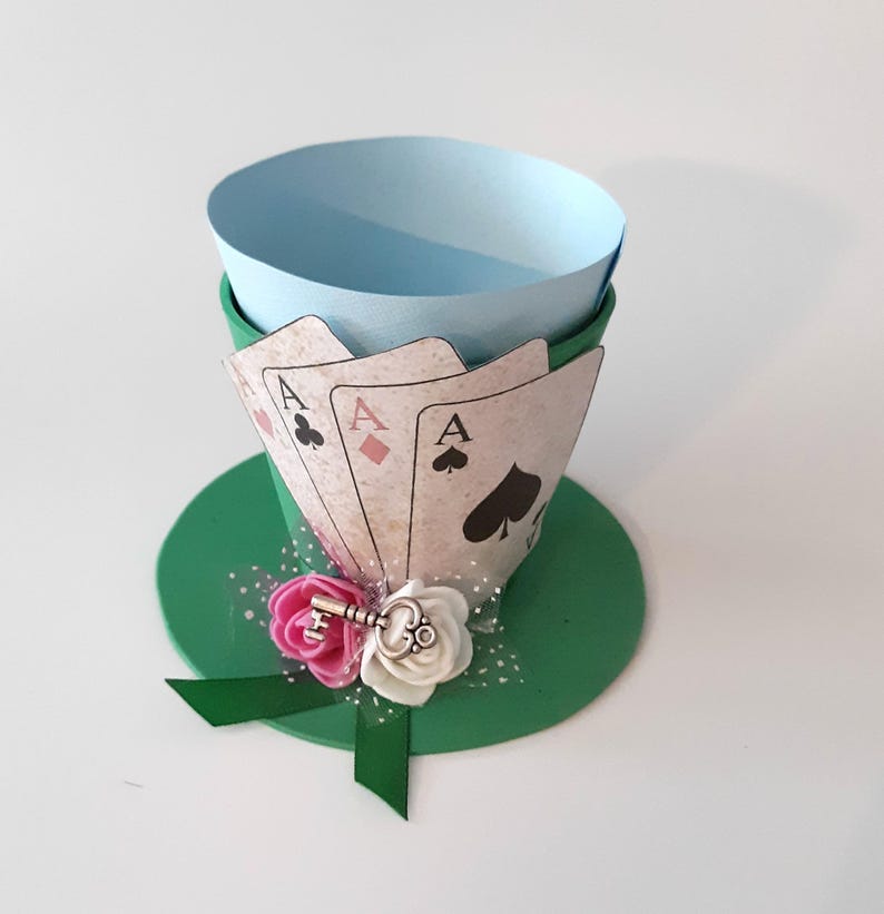 Alice in Wonderland Party Favor Boxes: Mad Hatter Tea Party Decorations 1pc image 9