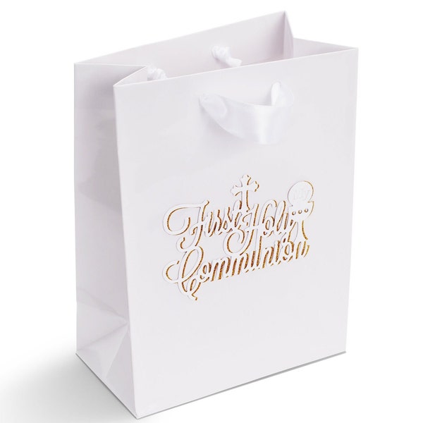 First Holy Communion Favor Gift Bags, Handmade Elegant Welcome Candy Bag 1pc