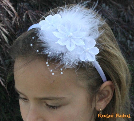Wedding Headband Flower Hair Accessories Wedding Girl Headband Flower Kanzashi Hairband