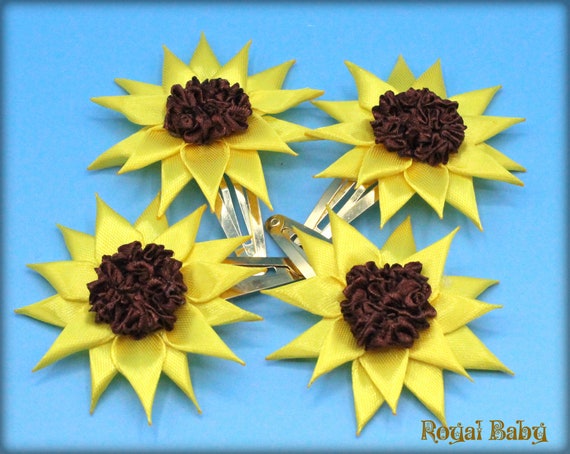 Wedding Girl Hair Clips Flowers Girl Hair Clip Wedding Flower Hair Clip Wedding Hair Accessories Sunflower Hair Clip