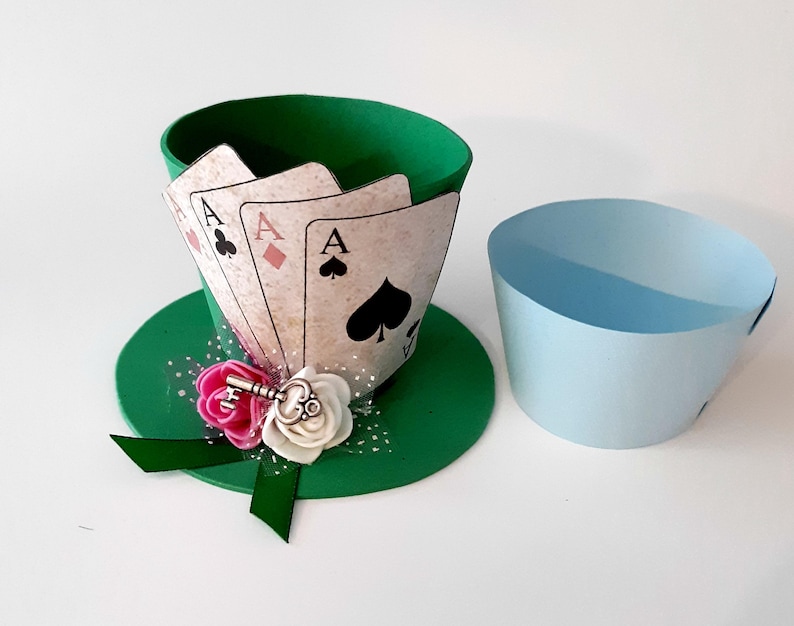 Alice in Wonderland Party Favor Boxes: Mad Hatter Tea Party Decorations 1pc image 8