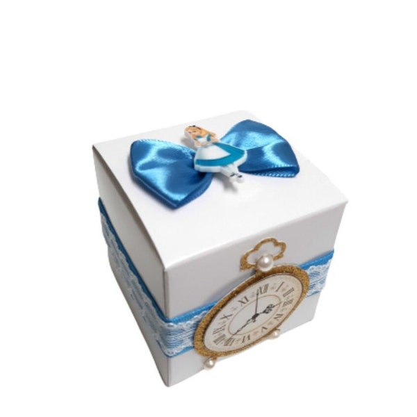 Alice in Wonderland Birthday Party Favor Boxes - Alice in Wonderland Party Boxes - Baby Shower Gift Box - Party Favor Boxes - 1pc