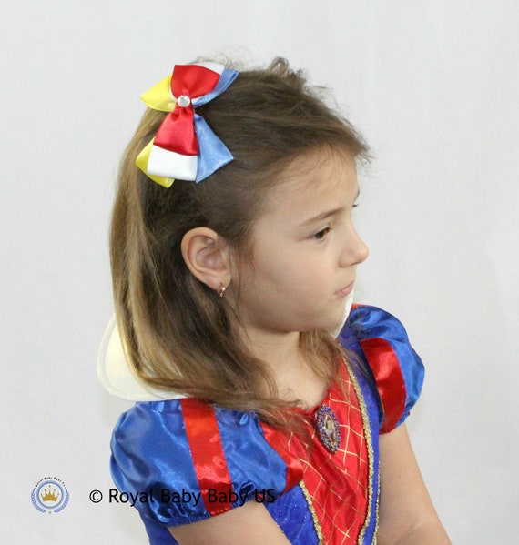 Disney Snow White Hair Bow Girls Hair Bow Hair Clip Hair Etsy