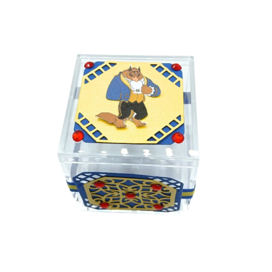 Beauty and the Beast Acrylic Gift Box: Enchanted Rose Candy Container ...