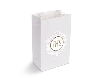 First Holy Communion Elegant Eucharist Thank You favor gift bag, Party goody bags