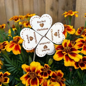 Sustainable Personalised Birch Drink Tokens Hearts Flowers Event Wedding Favours Circles Party Hearts Celebration Wooden Mr & Mrs