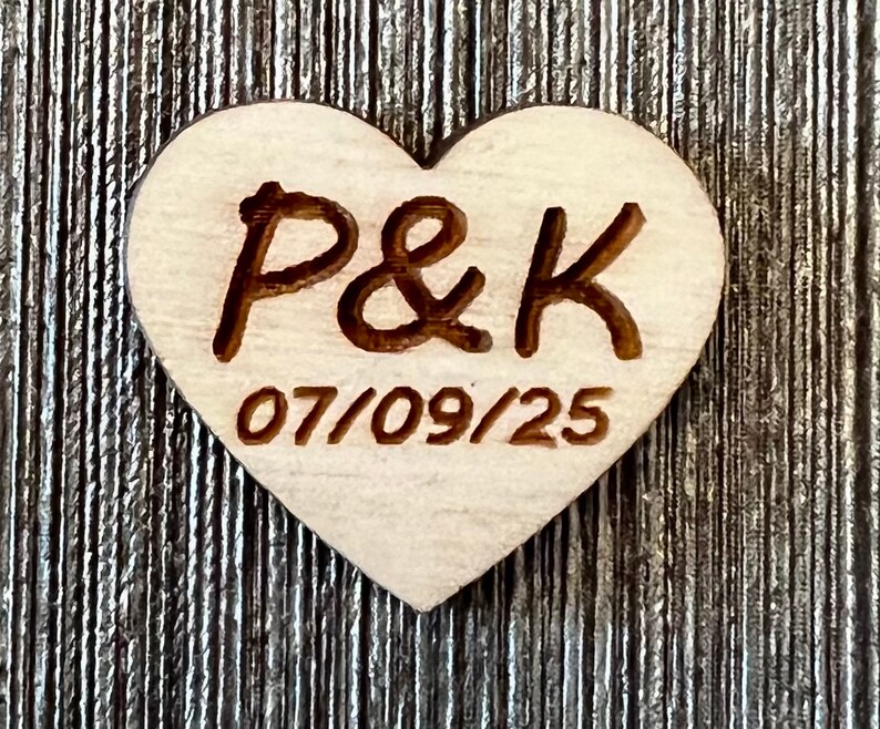 thumbnail image 2 of 100 Wooden Love Hearts - Rustic Wedding Table Confetti Or Invitation Decor (USA) 2 of 6