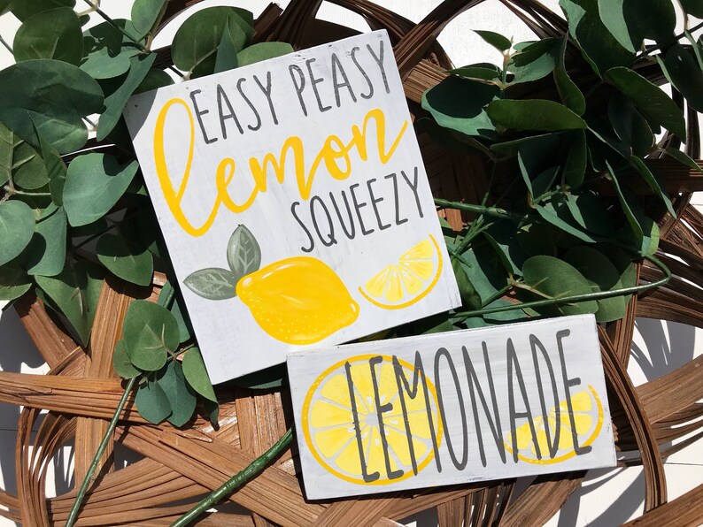 Lemonade Lemonade Sign Kitchen Sign Kitchen Decor Etsy