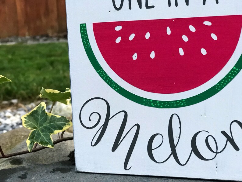 nursery decor watermelon kid room desk sign farmhouse farmhouse decor mini sign One in a melon rustic decor